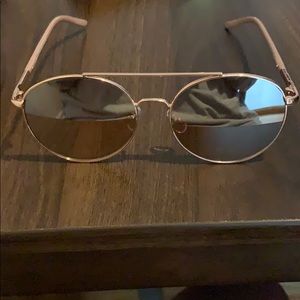 Rose gold mirrored sunglasses